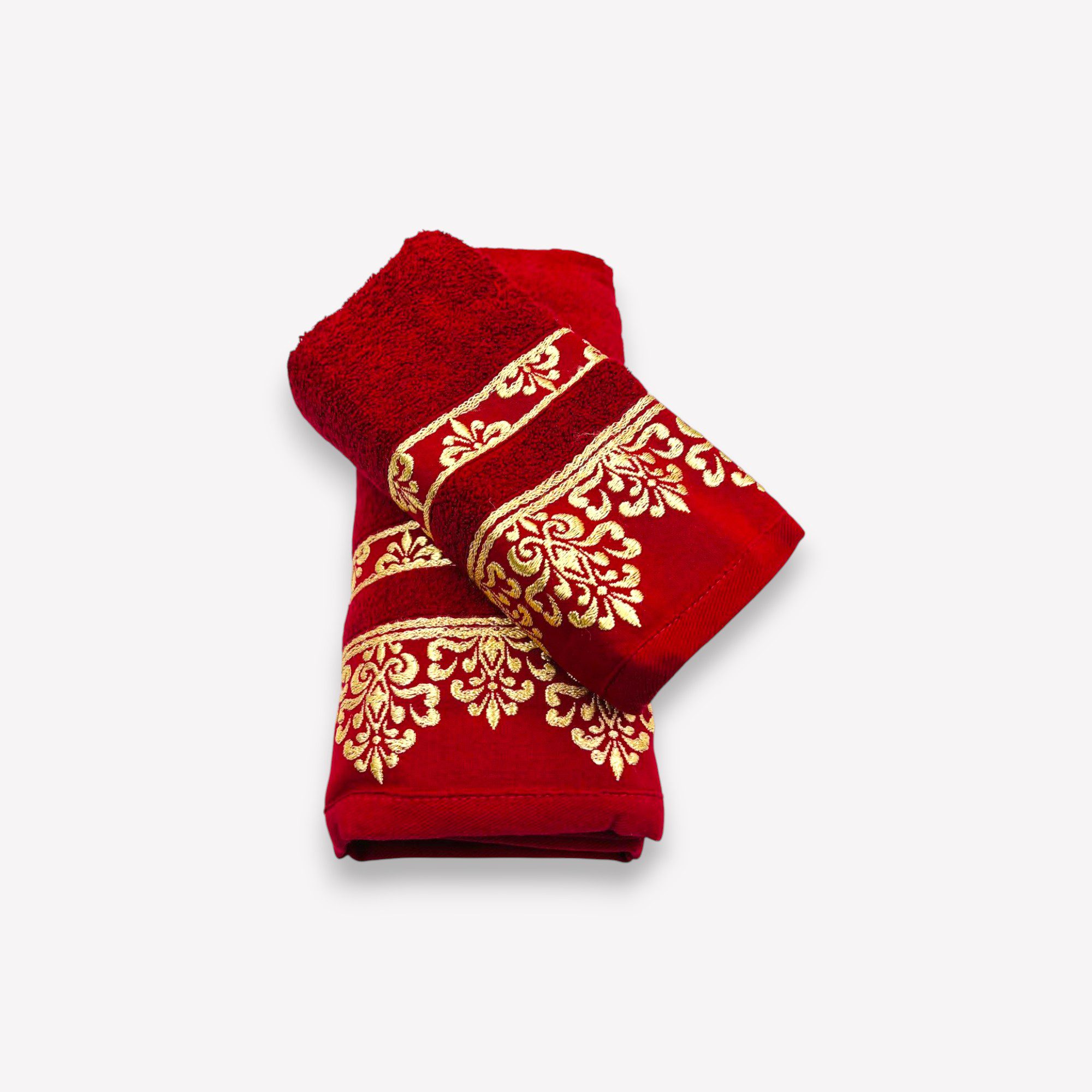 908 -4 Luks klases vannas dvielis Two Dolphins bordo / Turcija 100% kokvilna 70×140 cm (liela izmēra) - Image 1