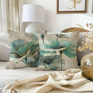 Dekoratīva spilvendrāna "Gingko Lapas" 45×45 cm - Image 4