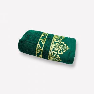 Luks klases Vannas dvielis 50×90 cm TWO DOLPHINS zaļš / Turcijas 100% kokvilna (vidēja lieluma) - Image 3