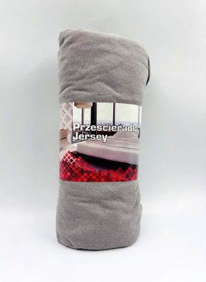 140×200 Trikotāžas palags ar gumiju Jersey 100% KOKVILNA (pelēks) - Image 2