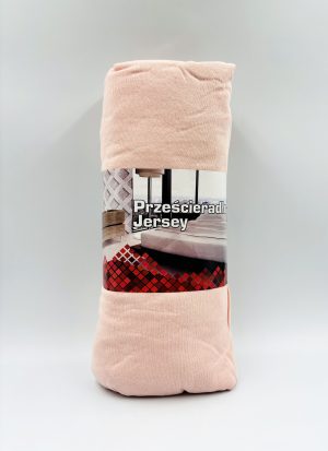 140×200 Trikotāžas palags ar gumiju Jersey 100% KOKVILNA (gaiši rozs) - Image 2