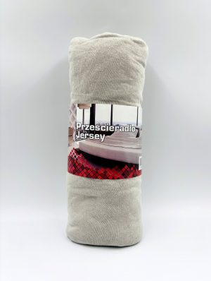 140×200 Trikotāžas palags ar gumiju Jersey 100% KOKVILNA (gaiši pelēks) - Image 2