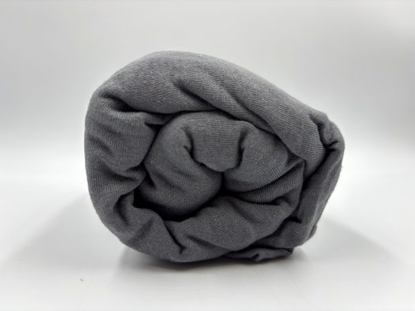 100×200 Trikotāžas palags ar gumiju Jersey / 100% KOKVILNA (tumši pelēks) - Image 1