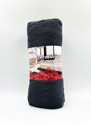 100×200 Trikotāžas palags ar gumiju Jersey / 100% KOKVILNA (tumši pelēks) - Image 2