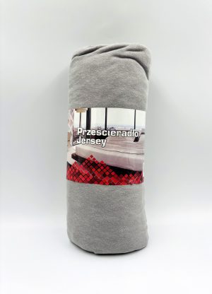 100×200 Trikotāžas palags ar gumiju Jersey / 100% KOKVILNA (gaiši pelēks) - Image 2