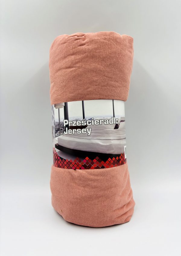 200×220 Trikotāžas palags ar gumiju Jersey / 100% KOKVILNA (Tumši rozs) - Image 2