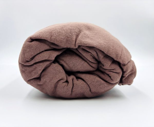 200×220 Trikotāžas palags ar gumiju Jersey / 100% KOKVILNA (Brūns) - Image 1