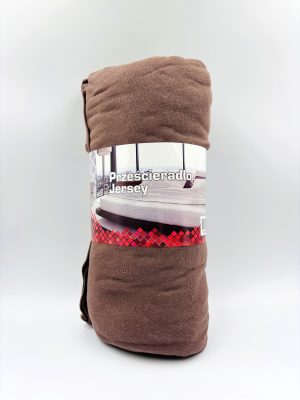 200×220 Trikotāžas palags ar gumiju Jersey / 100% KOKVILNA (Brūns) - Image 2