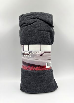 200×220 Trikotāžas palags ar gumiju Jersey / 100% KOKVILNA (Tumši pelēks) - Image 2