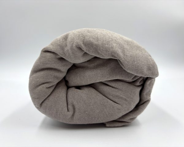 200×220 Trikotāžas palags ar gumiju Jersey / 100% KOKVILNA (Gaiši bēšīgi pelēks) - Image 1
