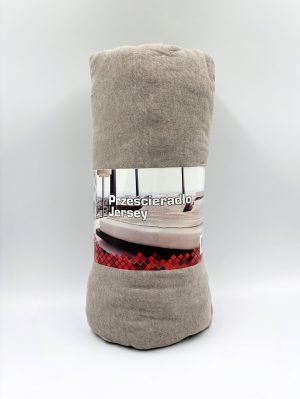 200×220 Trikotāžas palags ar gumiju Jersey / 100% KOKVILNA (Gaiši bēšīgi pelēks) - Image 2