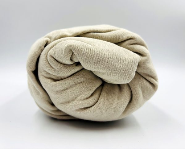 200×220 Trikotāžas palags ar gumiju Jersey / 100% KOKVILNA (Gaiši bēšs) - Image 1