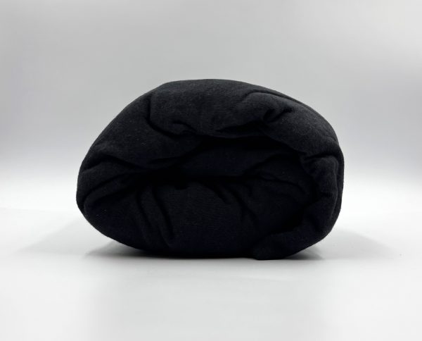 200×220 Trikotāžas palags ar gumiju Jersey / 100% KOKVILNA (Melns) - Image 1
