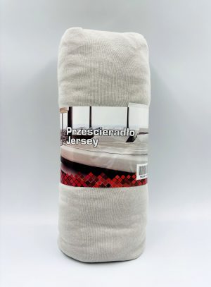 180×200 Trikotāžas palags ar gumiju Jersey 100% KOKVILNA (gaiši pelēks) - Image 2