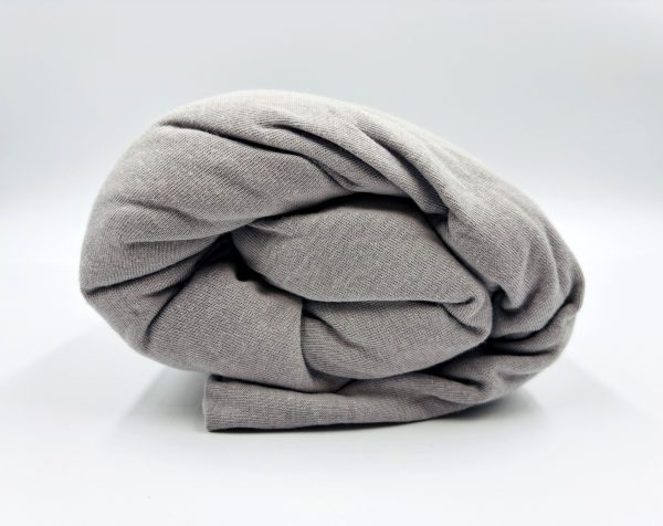 180×200 Trikotāžas palags ar gumiju Jersey 100% KOKVILNA (Gaiši pelēks) - Image 1