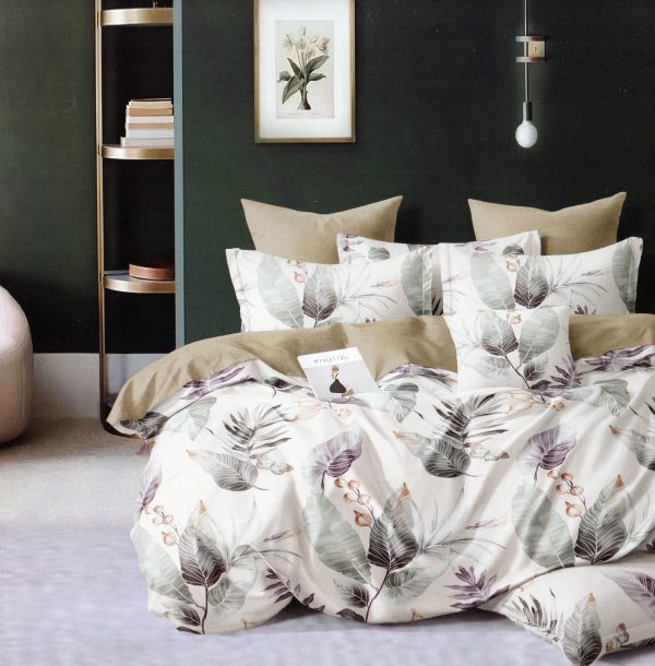 200×220 Gultas veļas komplekts by Luna Home ar palagu/ 100% kokvilna satīns - Image 1