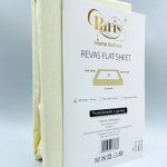 Bērnu kokvilnas palags ar gumiju Paris Home Textiles 80×160 cm (Gaišais krēms)