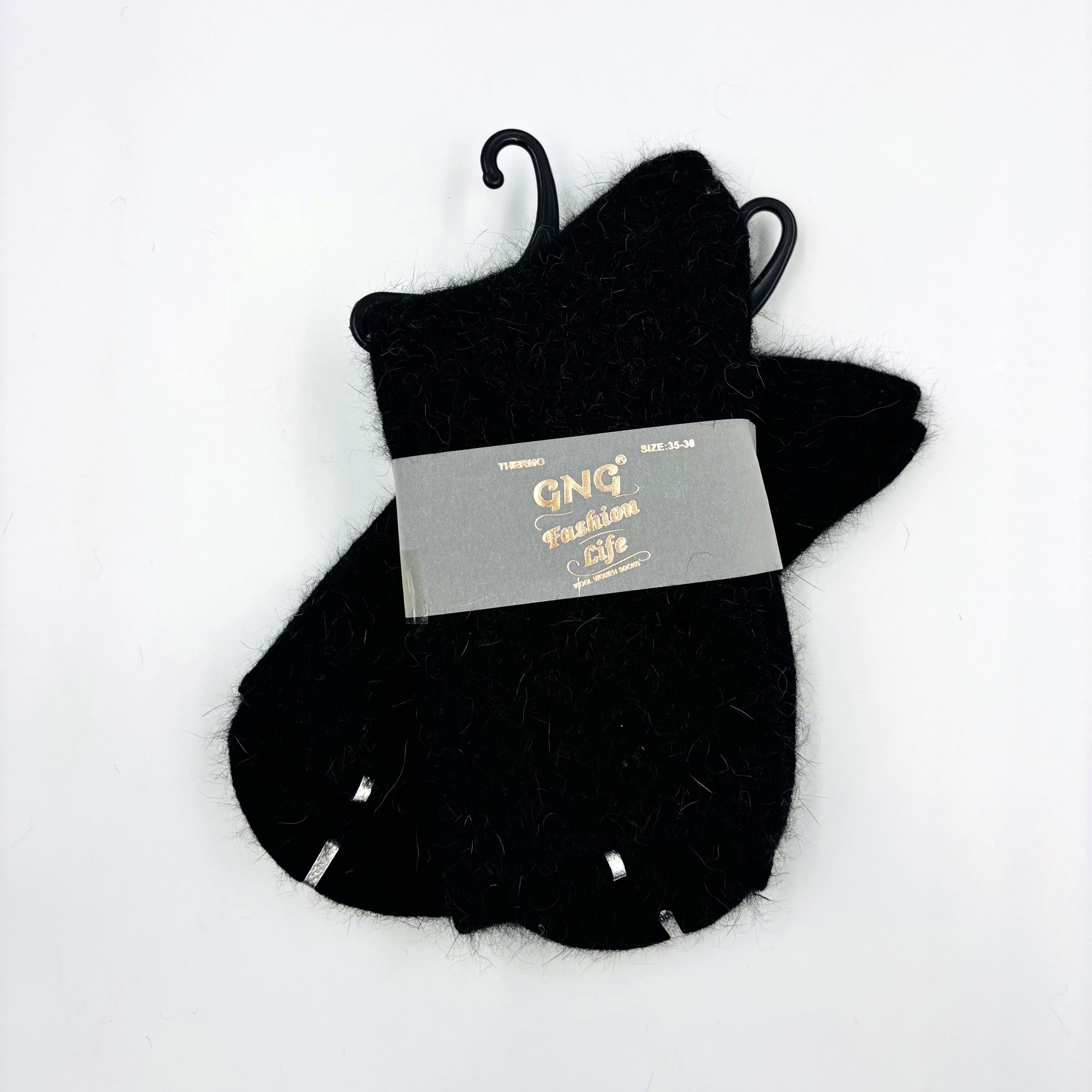 14 ALPACAS vilnas sieviešu zeķes (melnas) - Image 1