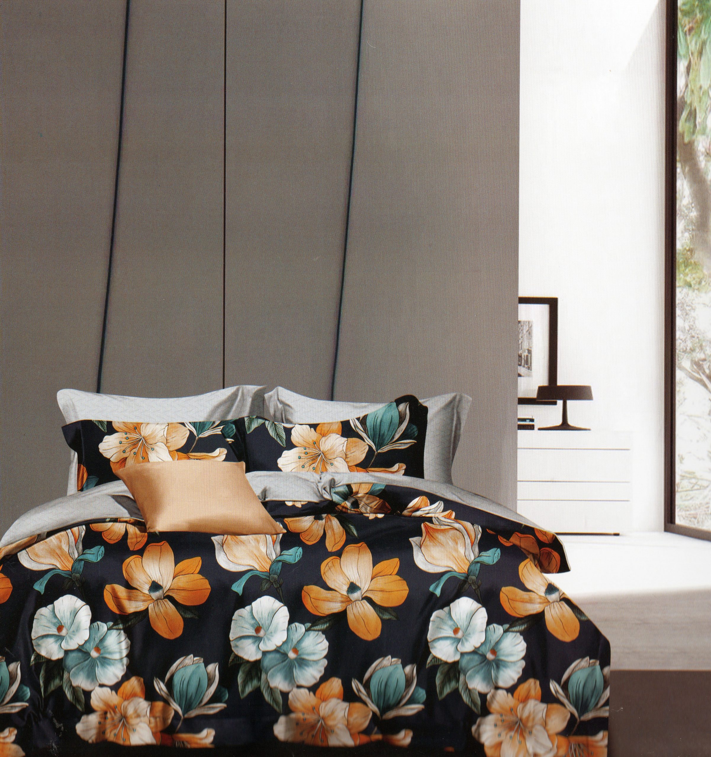 1587 200×220 Gultas veļas komplekts by Luna Home ar palagu/ 100% kokvilna satīns - Image 1