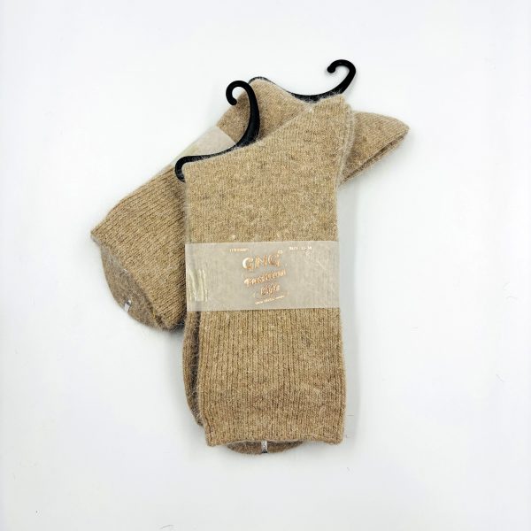 ALPACAS vilnas sieviešu zeķes (bēšas)