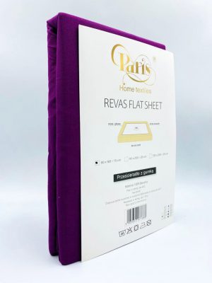 Bērnu kokvilnas palags ar gumiju Paris Home Textiles 80×160 cm (Violets)