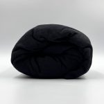 200×220 Trikotāžas palags ar gumiju Jersey / 100% KOKVILNA (Melns)