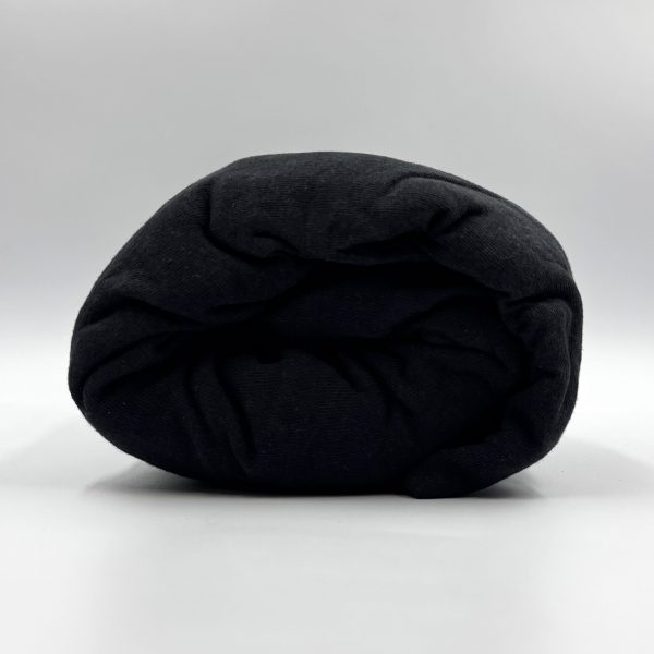 200×220 Trikotāžas palags ar gumiju Jersey / 100% KOKVILNA (Melns)