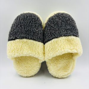 Merino aitas vilnas mājas čības (Tumši pelēkas)