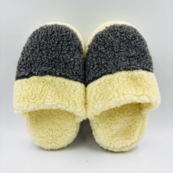 Merino aitas vilnas mājas čības (Tumši pelēkas)