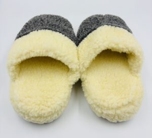 Merino aitas vilnas mājas čības (Tumši pelēkas) - Image 4