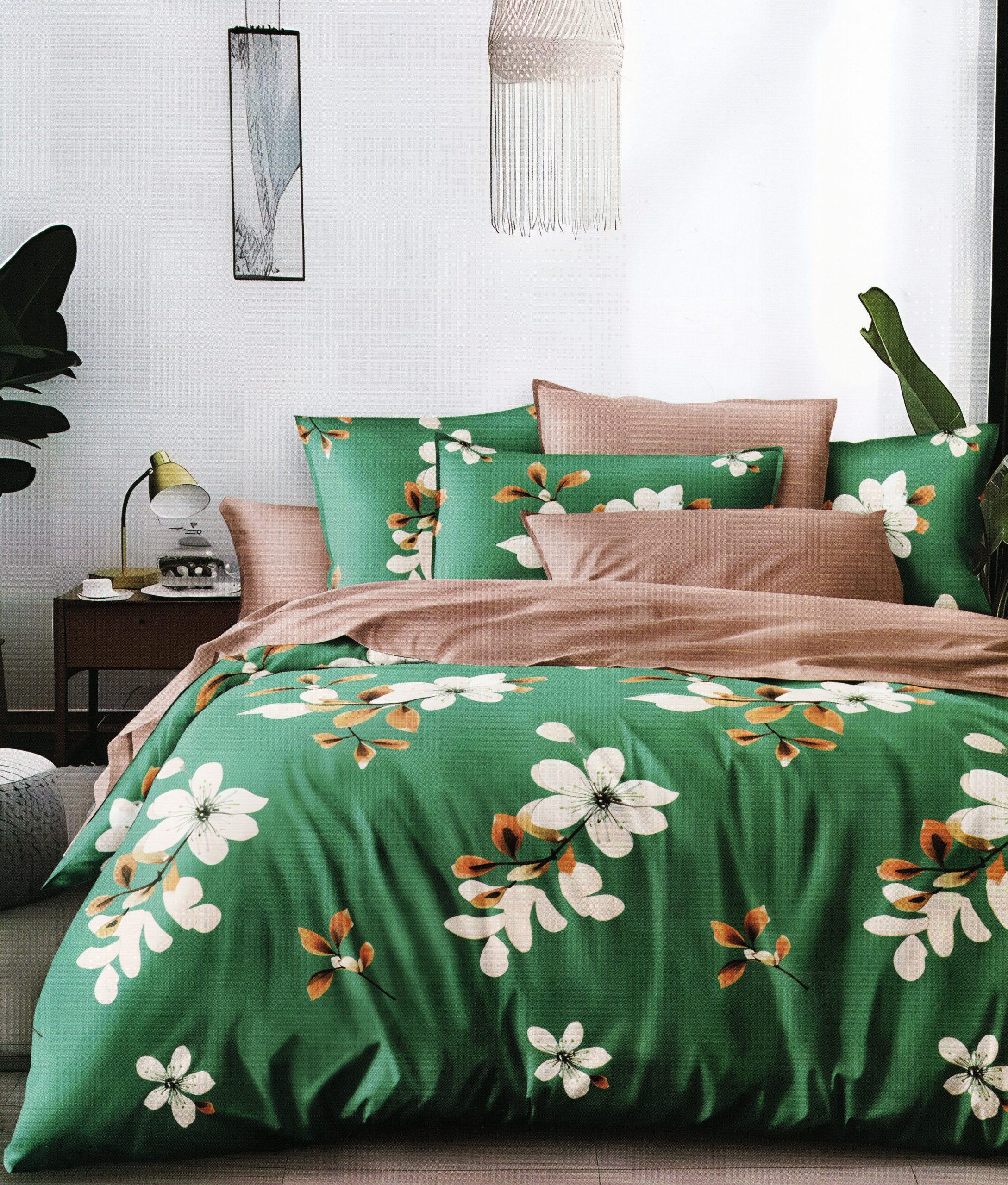 1028 160×200 Gultas veļas komplekts by Luna Home ar palagu/ 100% Kokvilna satīns - Image 1