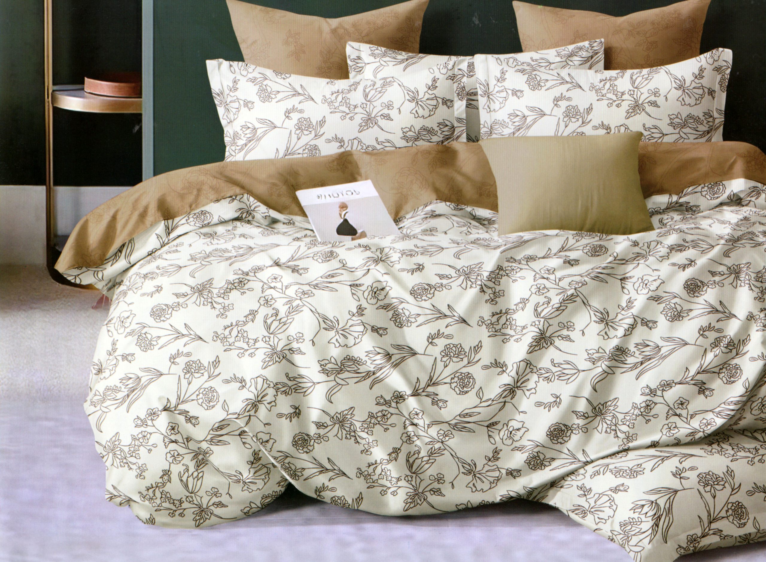 1068 220x240 King Size Gultas veļas komplekts by MILANO ar palagu/ 100% kokvilna satīns - Image 1