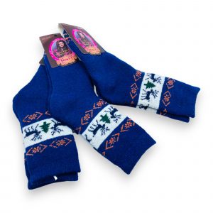 ANGORA Thermo siltas sieviešu zeķes no angoras vilnas (tumši zilas) - Image 2