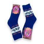 ANGORA Thermo siltas sieviešu zeķes no angoras vilnas (tumši zilas)