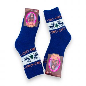 ANGORA Thermo siltas sieviešu zeķes no angoras vilnas (tumši zilas)