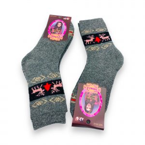 ANGORA Thermo siltas sieviešu zeķes no angoras vilnas (tumši pelēkas)