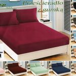 160×200 Palags ar gumiju by Fashion Home Textiles / 100% kokvilna satīns (Bordo)