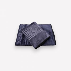 Luks klases vannas dvielis Versece Tumši Pelēks 70×140 cm (liela izmēra)