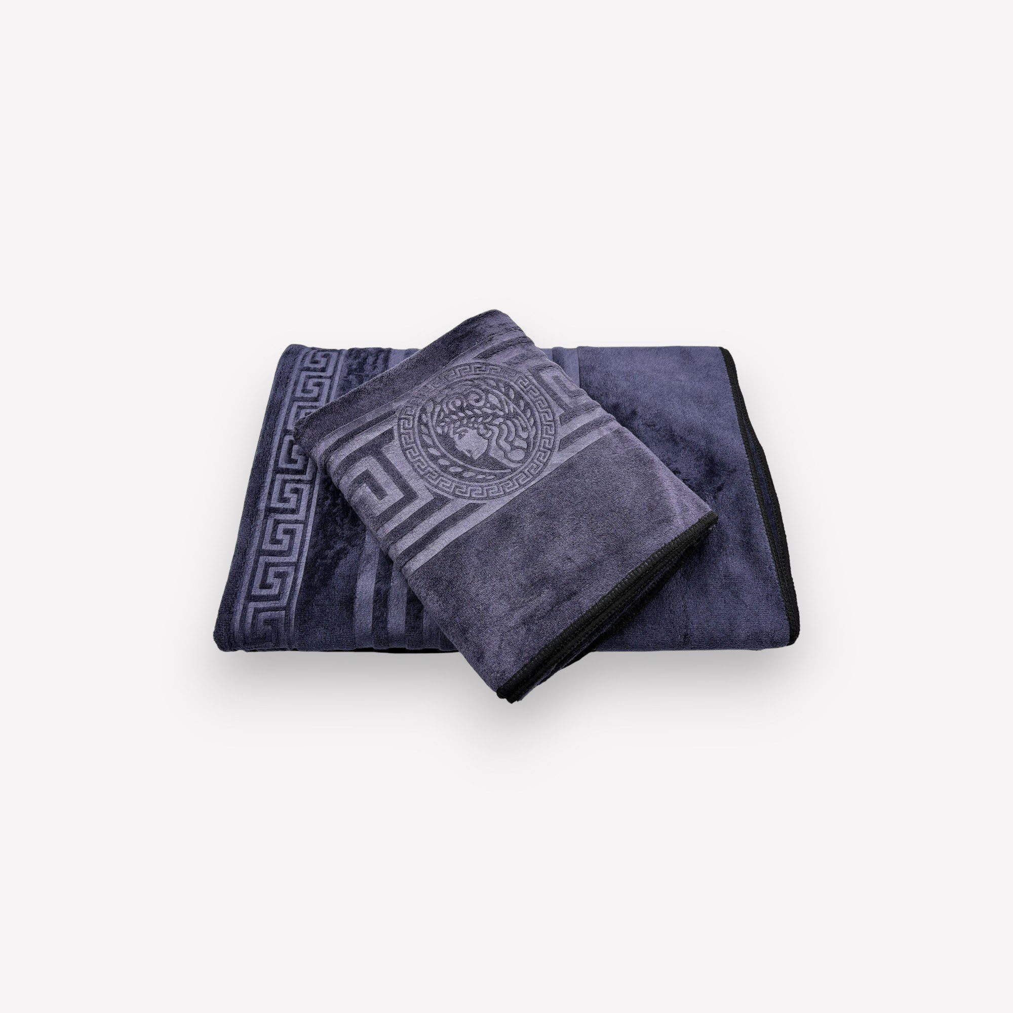 1753 -1 Luks klases vannas dvielis Versece Tumši Pelēks 70×140 cm (liela izmēra) - Image 1