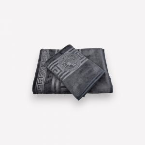 Luks klases vannas dvielis Versece Pelēks 70×140 cm (liela izmēra)