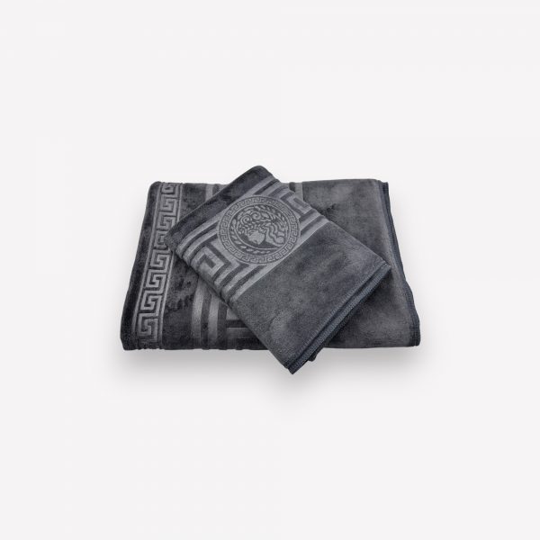 Luks klases vannas dvielis Versece Pelēks 70×140 cm (liela izmēra)