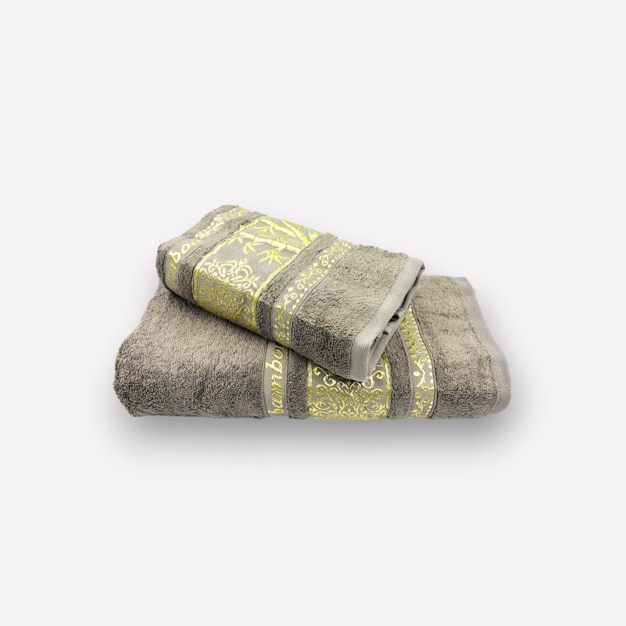 291-1 50×90 Bamboo vidēja lielima vannas dvielis by Philippus / Turcija (gaiši pelēks) - Image 1