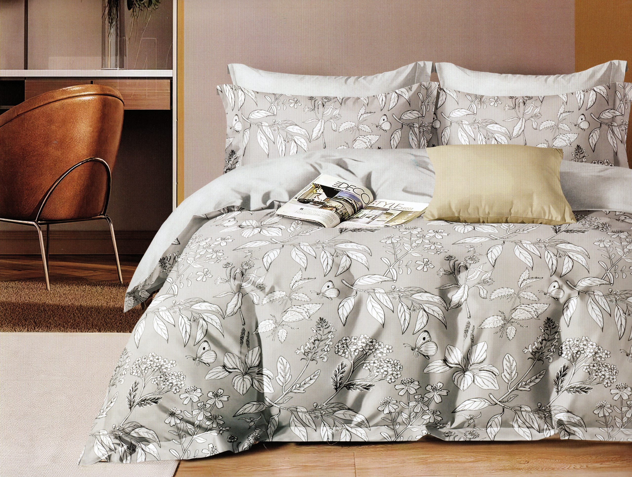 665 220x240 King Size Gultas veļas komplekts by MILANO ar palagu/ 100% kokvilna satīns - Image 1