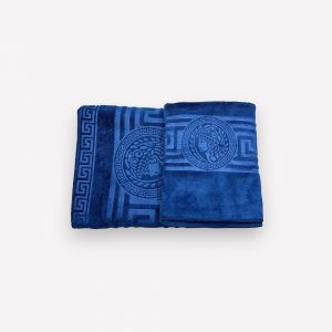 90×170 cm Luks klases vannas dvielis Versece Blue (super liela izmēra) - Image 2