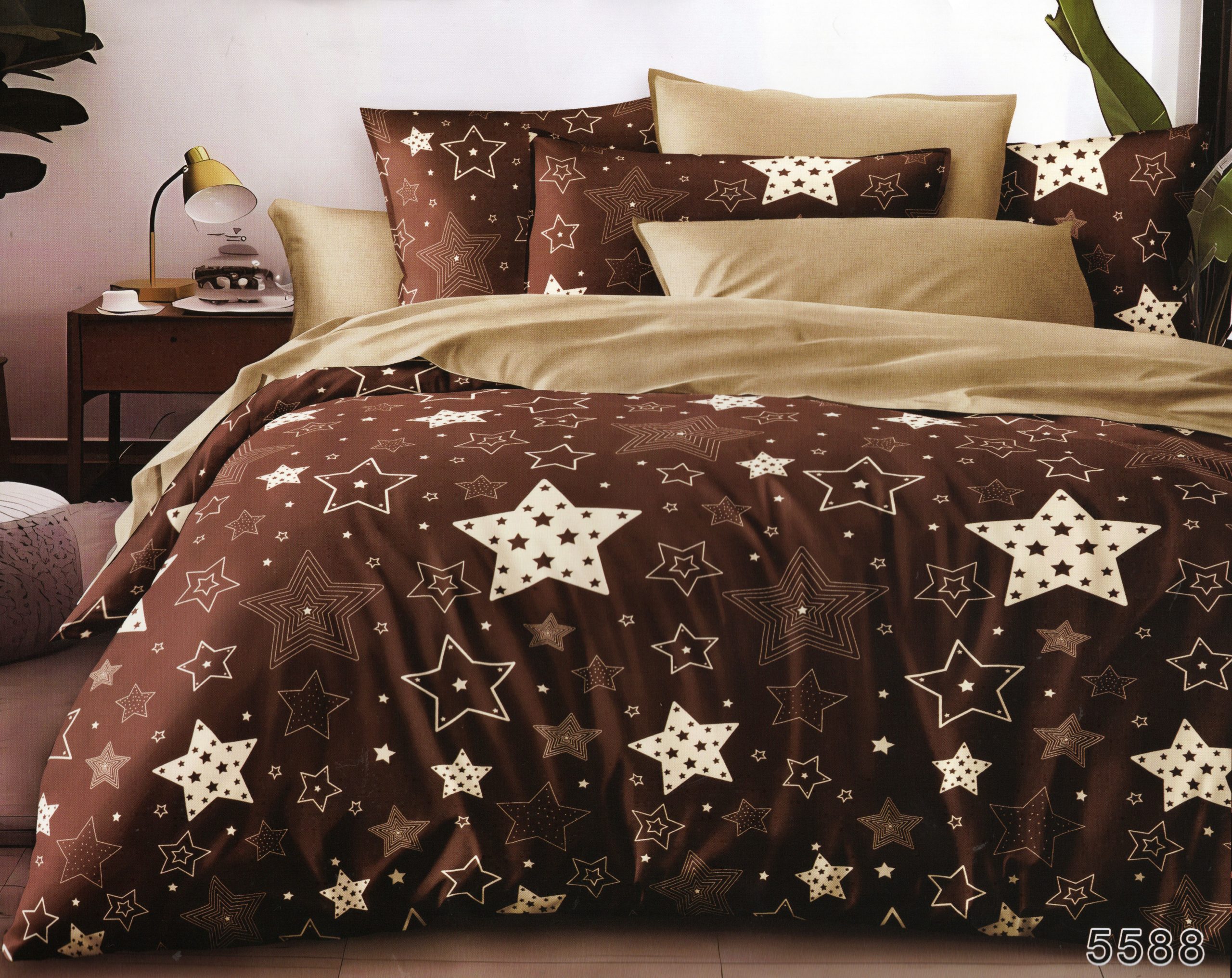 681 160×200 Gultas veļas komplekts by Luna Home ar palagu/ 100% Kokvilna satīns - Image 1