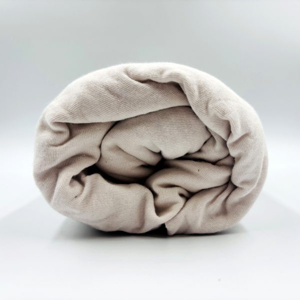 160×200 Trikotāžas palags ar gumiju Jersey / 100% kokvilna (balts ar roza toni)