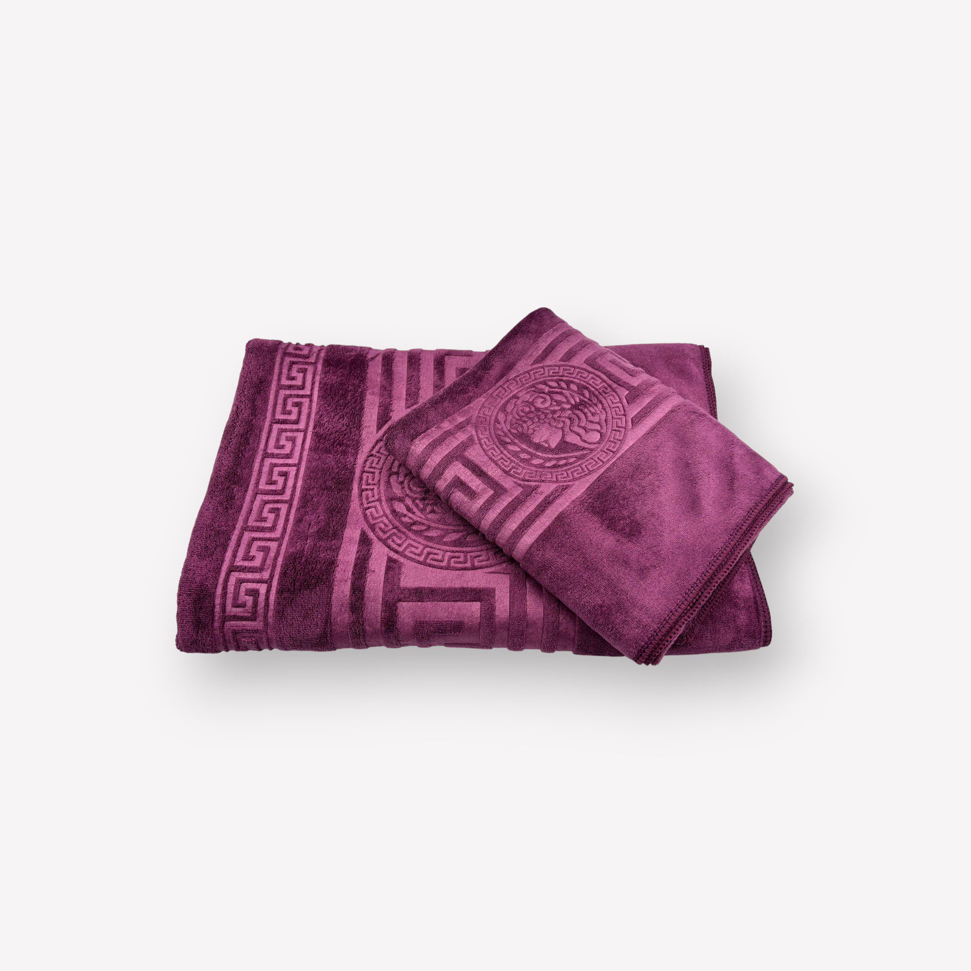 846 -1 Luks klases vannas dvielis Versece Violet 70×140 cm (liela izmēra) - Image 1