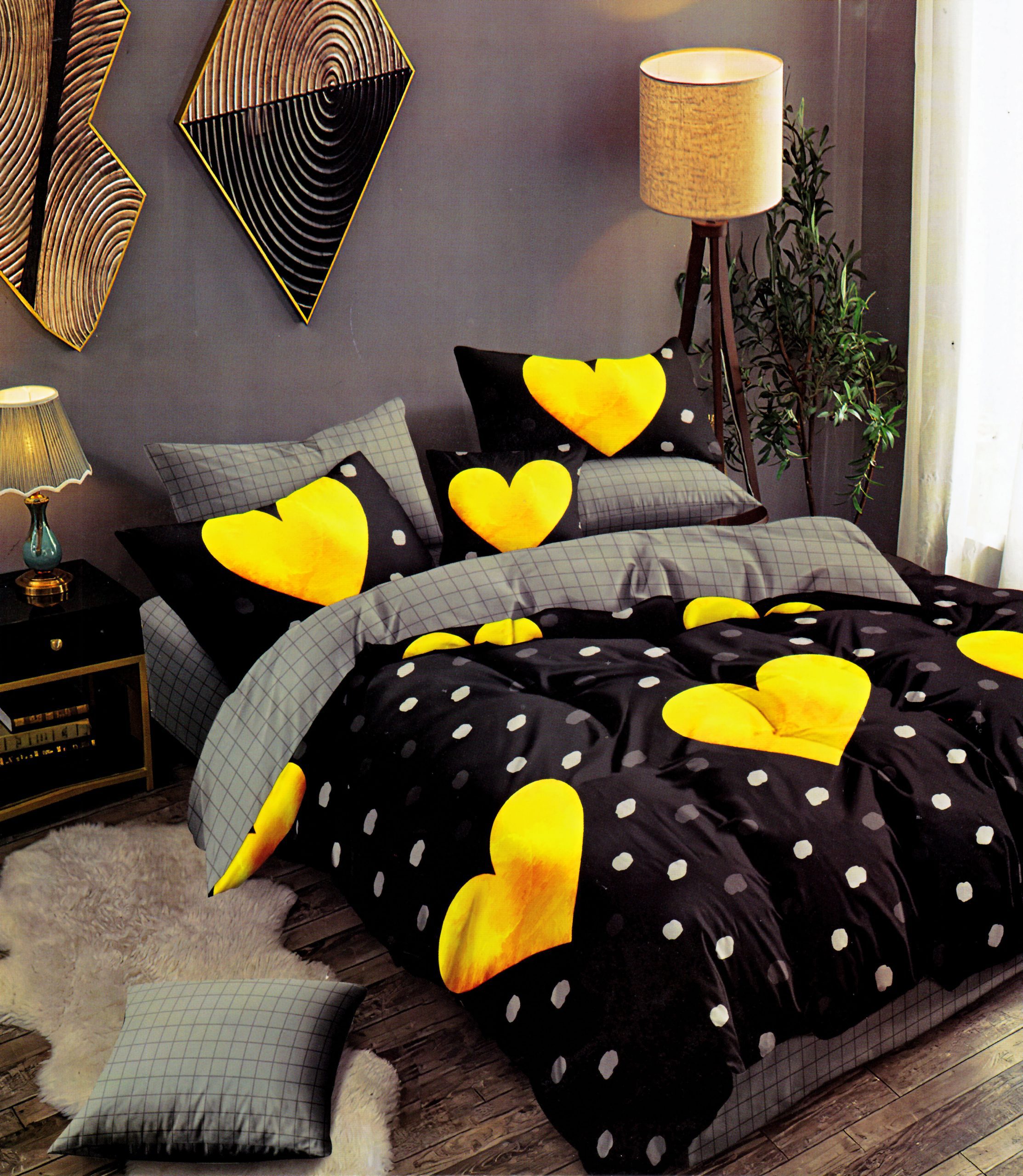 869 200×220 Gultas veļas komplekts by Luna Home ar palagu/ 100% kokvilna satīns - Image 1