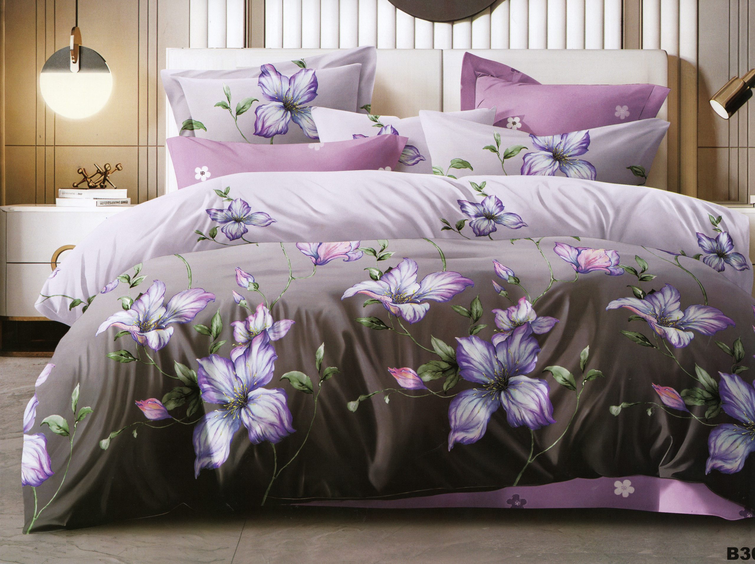 937 200x220 Gultas veļas komplekts by Milano ar palagu/ 100% kokvilna satīns - Image 1