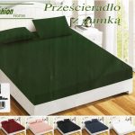 120x200 Palags ar gumiju by Fashion Home Textiles / 100% kokvilna satīns (Zaļš)